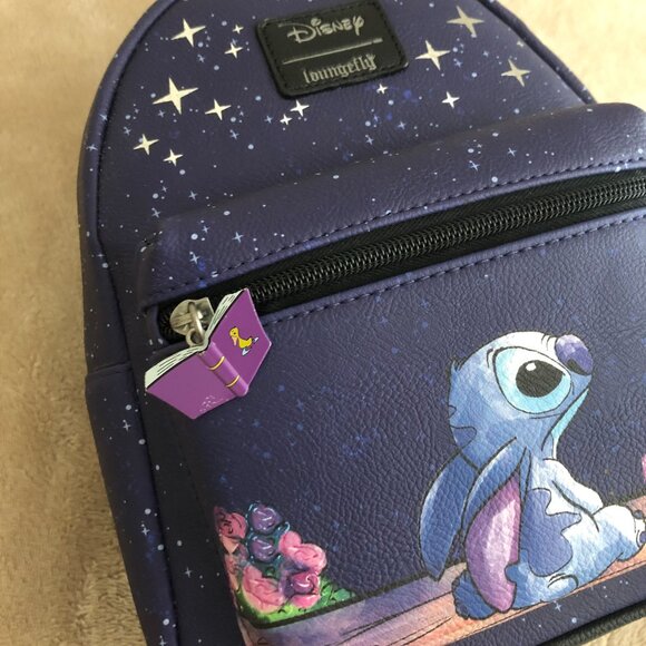 NWT Loungefly Disney Stitch Starry Night Mini Backpack - Picture 2 of 7